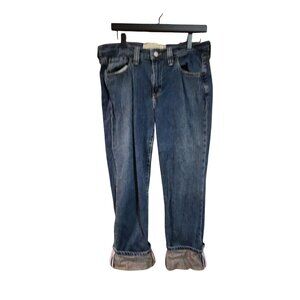 Levis Womens Nouveau Low Straight Cuffed Jeans Size 10